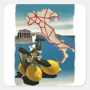 Sticker Carré Vintage Italie
