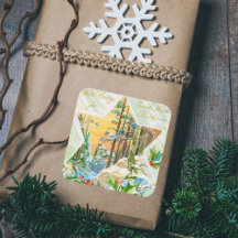 Vintage Joyeux Noël Holly Red Berries Festive