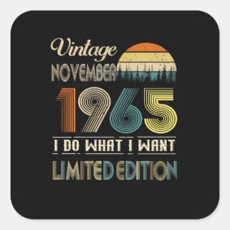 Sticker Carré Vintage novembre 1965 Ce que je veux Edition Limit