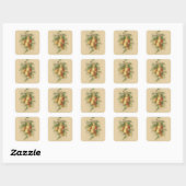 Sticker Carré Vintage pears (Feuille)