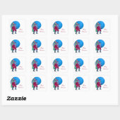 STICKER CARRÉ VINTAGE PÈRE NOËL, NOËL SACK, JOUETS DANS STARRY S (Feuille)