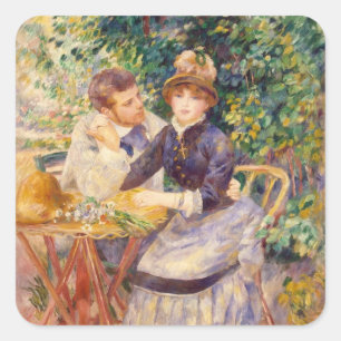 Sticker Carré Vintage Pierre Auguste Renoir Dans Le Jardin