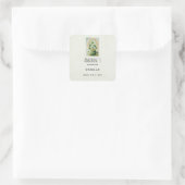 Sticker Carré Vintage Pot of Gold and Rainbow (Sac)