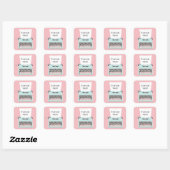 Sticker Carré Vintage retro typewriter and paper design (Feuille)