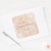 Sticker Carré Vintage Rose vieil Mariage papier (Enveloppe)
