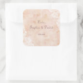 Sticker Carré Vintage Rose vieil Mariage papier (Sac)