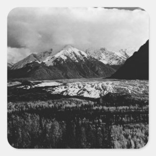 Sticker Carré Vintage USA Alaska Matanuska glacier 1970
