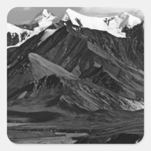 Sticker Carré Vintage USA Alaska Mt Mckinley Parc national 1970