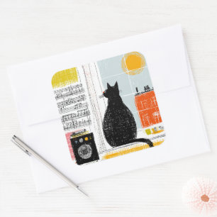 Sticker Carré Vinyle Black Cat High Rise Live Set