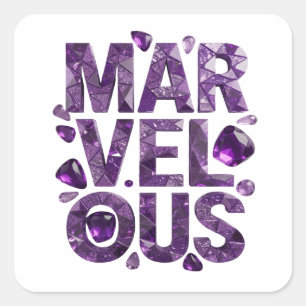 Sticker Carré Vinyle Marveleux Violet Clair Style