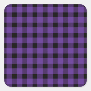 Sticker Carré Violet Buffalo Country Lumberjack Plaid