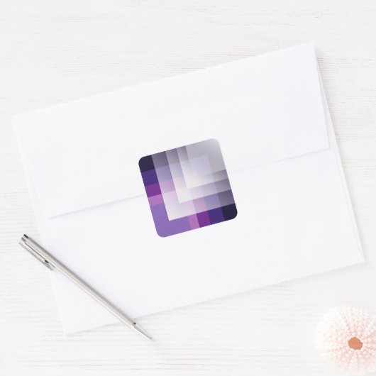 Sticker Carré Violet et blanc (Enveloppe)