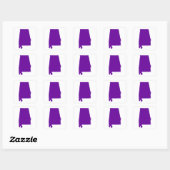 Sticker Carré Violet Pourpre Alabama (Feuille)
