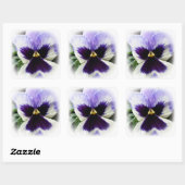 Sticker Carré violet profond sur blanc (Feuille)