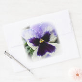 Sticker Carré violet profond sur blanc (Enveloppe)