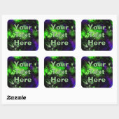 Sticker Carré Violet verdoyant (Feuille)