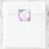Sticker Carré Violet, vert, rose Mariage de couleurs (Sac)