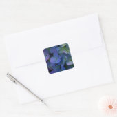 Sticker Carré Violet violet rose bleu hydrangée fleurie (Enveloppe)