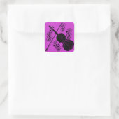 Sticker Carré Violon, amour cinglé_ (Sac)