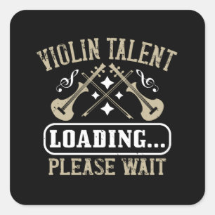 Sticker Carré Violon - Violon Talent Chargement