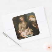 Sticker Carré Virgin & Child with Saint Catherine d'Alexandrie (Enveloppe)