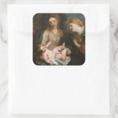 Sticker Carré Virgin & Child with Saint Catherine d'Alexandrie (Sac)