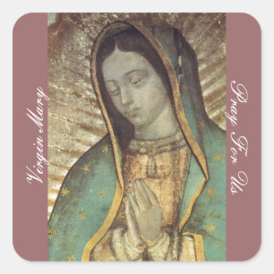 STICKER CARRÉ VIRGIN MARY PRIE POUR NOUS
