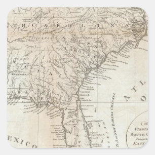 Sticker Carré Virginie, Caroline du Nord, Caroline du Sud