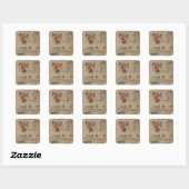 Sticker Carré Virgo, Libra et Scorpio (Feuille)