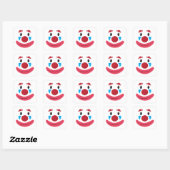 Sticker Carré Visage clown (Feuille)