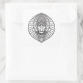 Sticker Carré Visage de babouin inspiré (Sac)