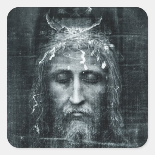 Sticker Carré Visage de Jésus (Devant)