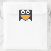 Sticker Carré Visage de pingouin (Sac)
