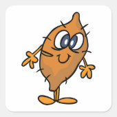 Sticker Carré Visage de pomme de terre (Devant)