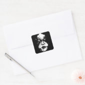Sticker Carré Visage de Sorcière Effrayant (Enveloppe)