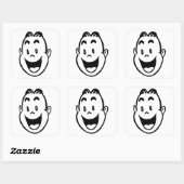 STICKER CARRÉ VISAGE HEUREUX (Feuille)