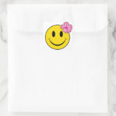 Sticker Carré Visage joyeux hawaïen (Sac)