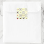 Sticker Carré Visage mignon (Sac)
