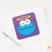 Sticker Carré Visage souriant avec cookie et auréole (Enveloppe)