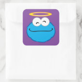 Sticker Carré Visage souriant avec cookie et auréole (Sac)
