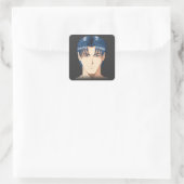 Sticker Carré Visages de l'Anime et de la Manga (Sac)