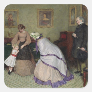 Sticker Carré Visages étranges (la semaine et bodycolour sur le