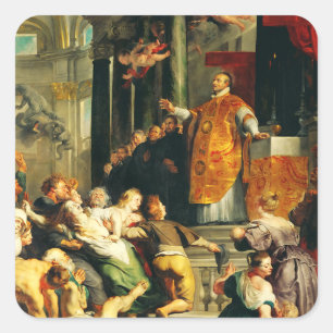 Sticker Carré Visions d'Ignace par Peter Paul Rubens
