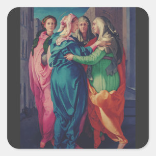 Sticker Carré Visite de la Vierge par Pontormo 