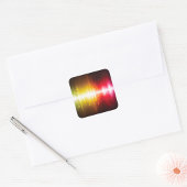 Sticker Carré Visualiseur audio vibrant de spectre musical Sound
