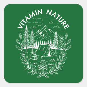 Sticker Carré Vitamine Nature