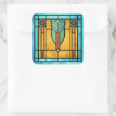 Sticker Carré Vitrail Art Déco 3 (Sac)