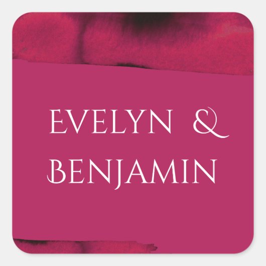 Sticker Carré Viva Magenta Moderne (Devant)