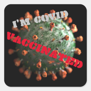 Sticker Carré Vive vaccinée