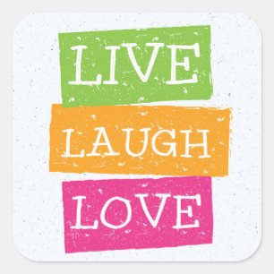 Sticker Carré Vivent l'amour 2 de rire